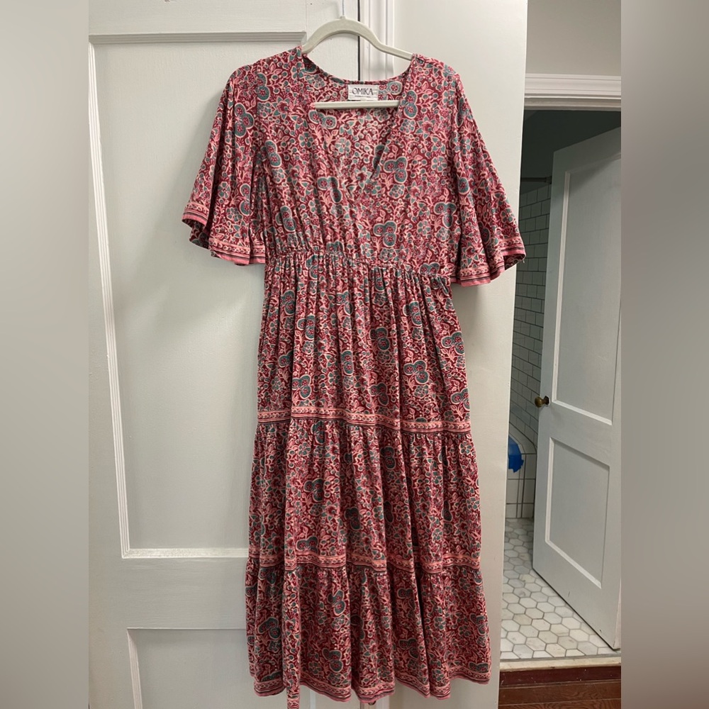 Omika tiered maxi dress